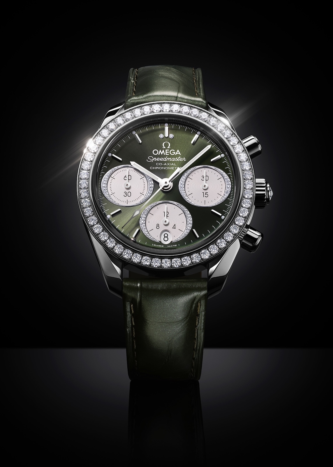 Omega Speedmaster 38 - steel green strap