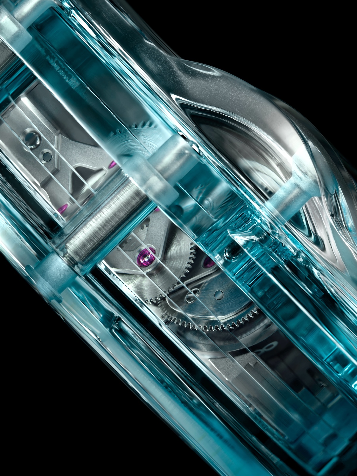 Hublot Big Bang MP-11 Water Blue Sapphire - carrura detalle