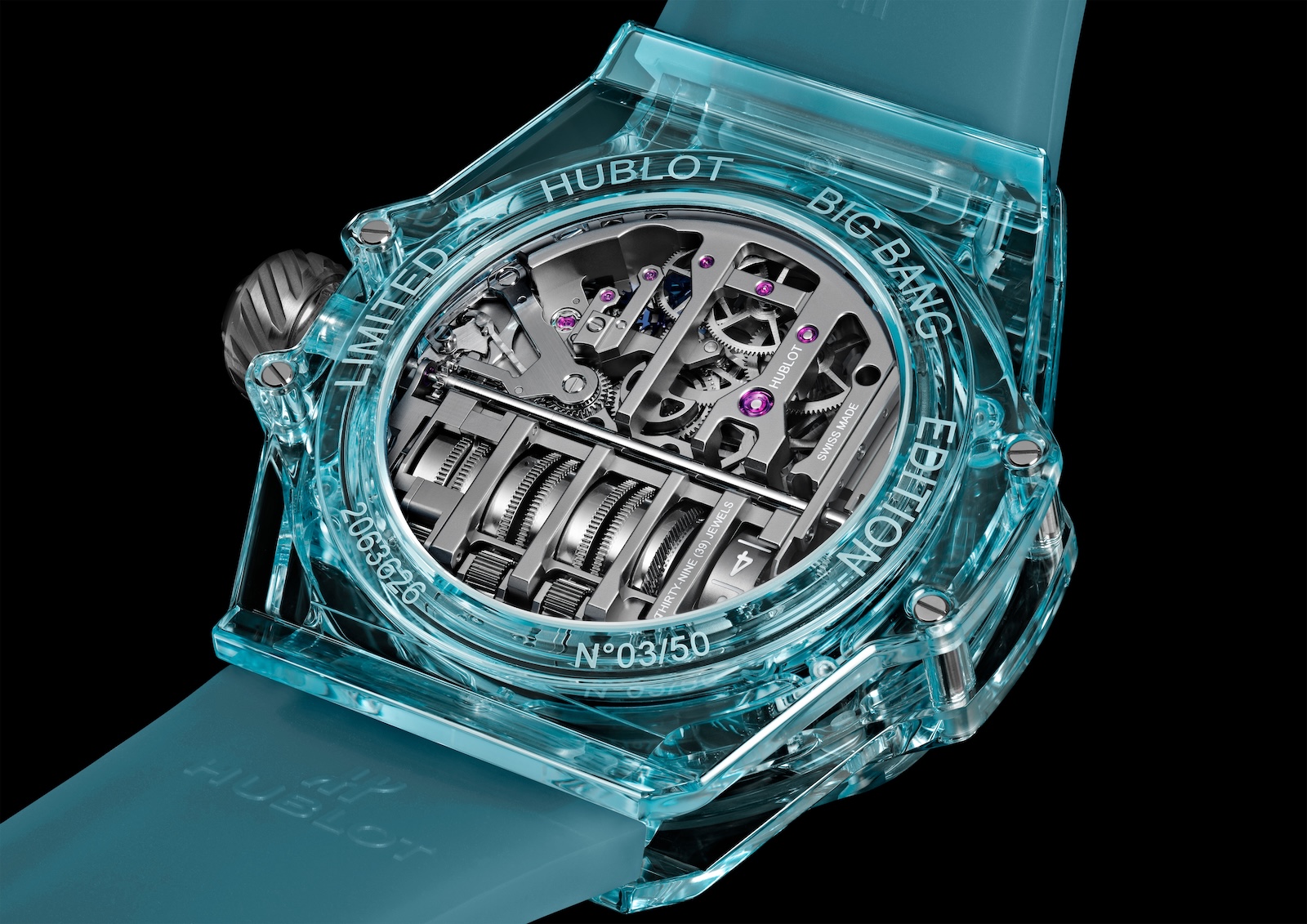 Hublot Big Bang MP-11 Water Blue Sapphire - caseback