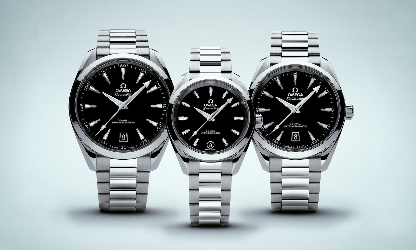 Omega Seamaster Aqua Terra Black Dial - trio