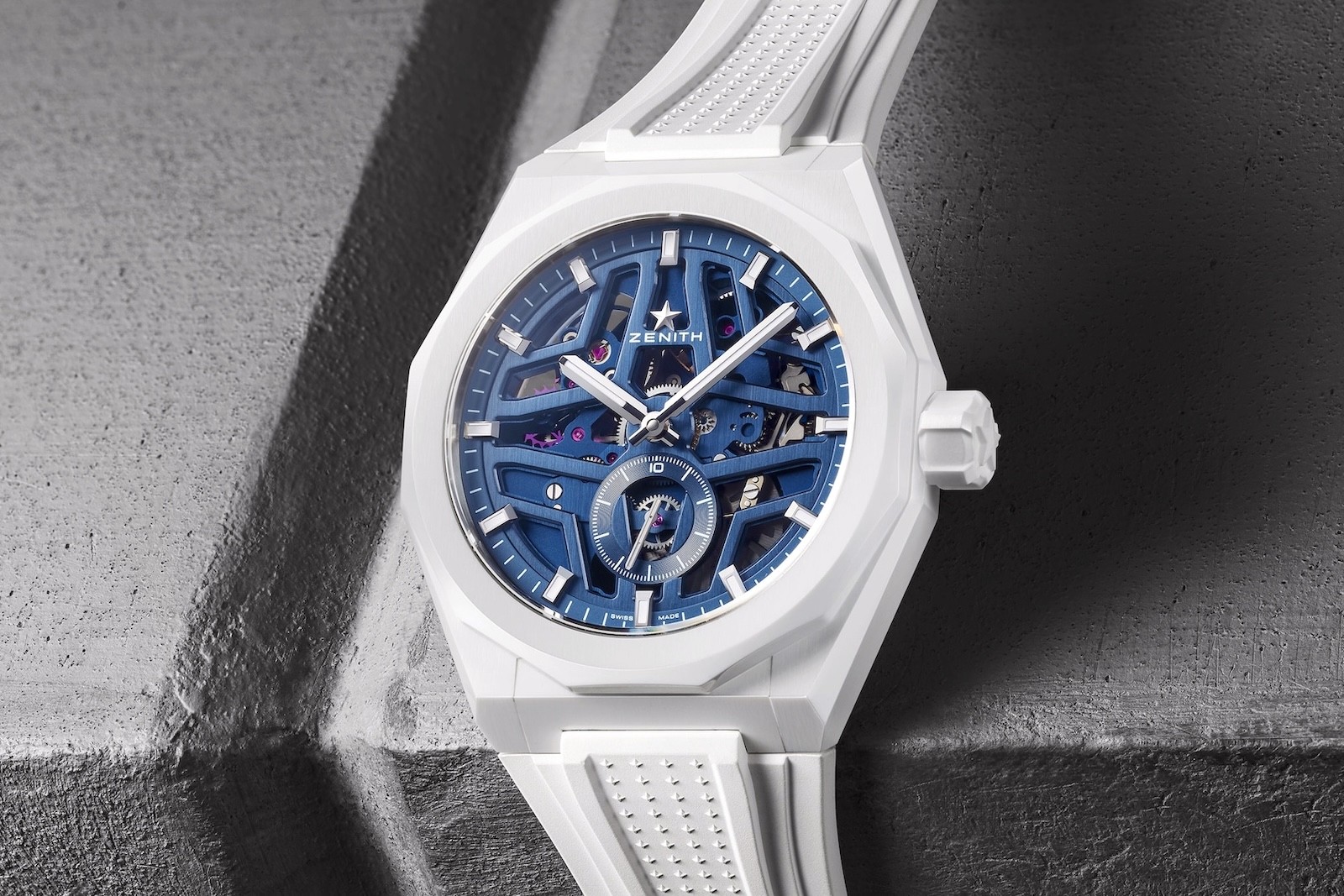 Zenith Defy Skyline Skeleton White Ceramic - art