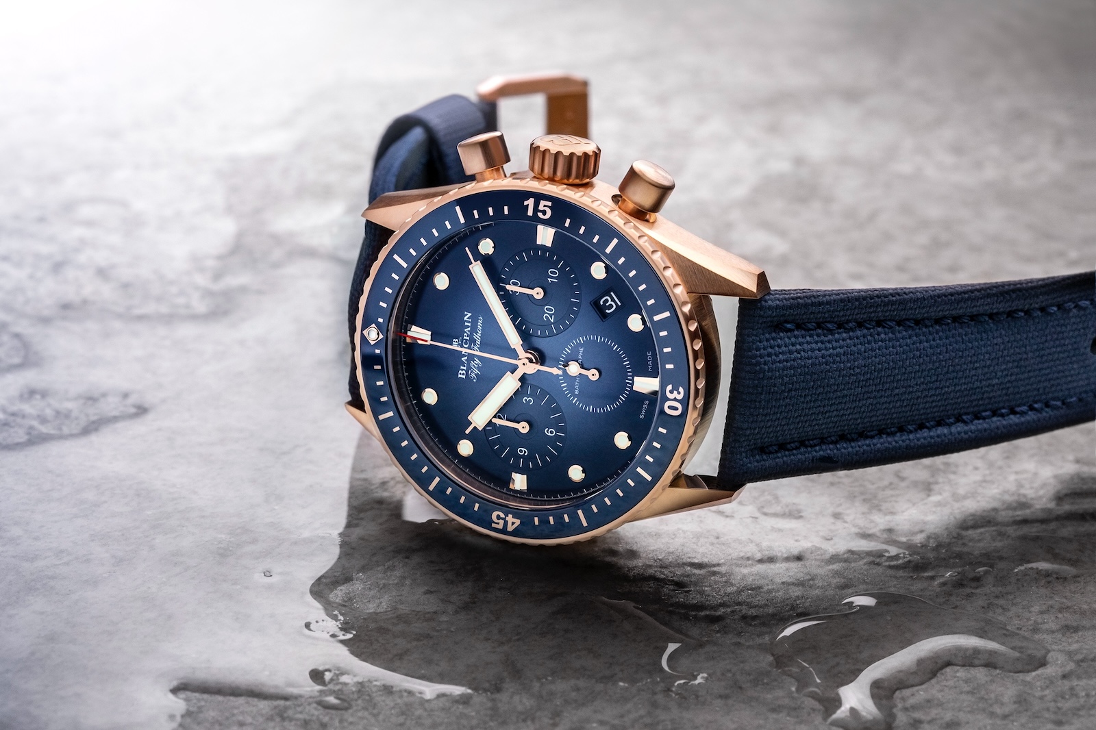 Blancpain Fifty Fathoms Bathyscaphe Rose Gold - Chronograph