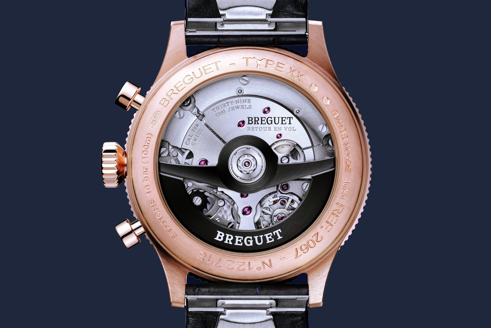 Breguet Type XX Chronograph 2067 Gold - caseback