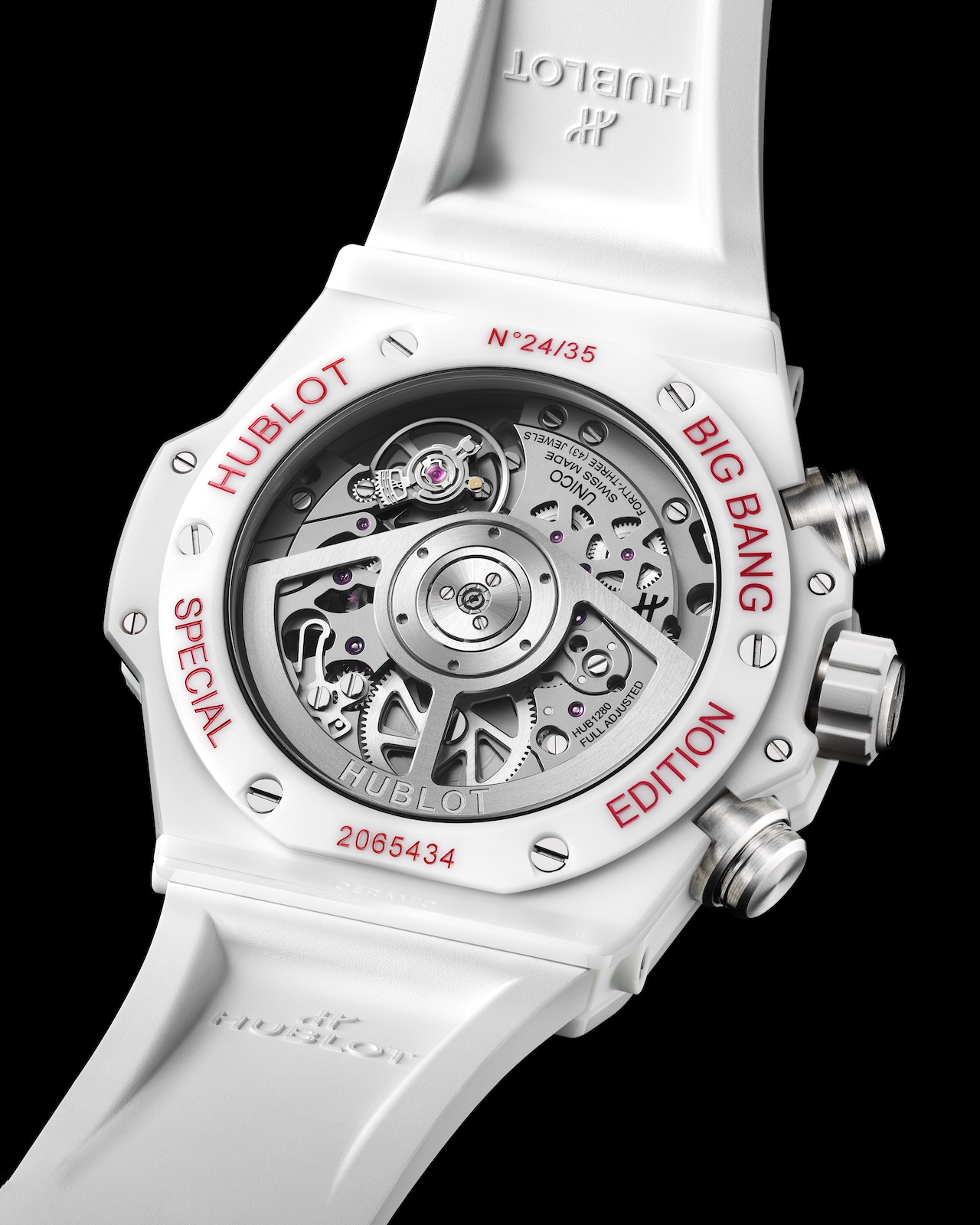 Hublot Big Bang Unico Left Handed White Ceramic - caseback