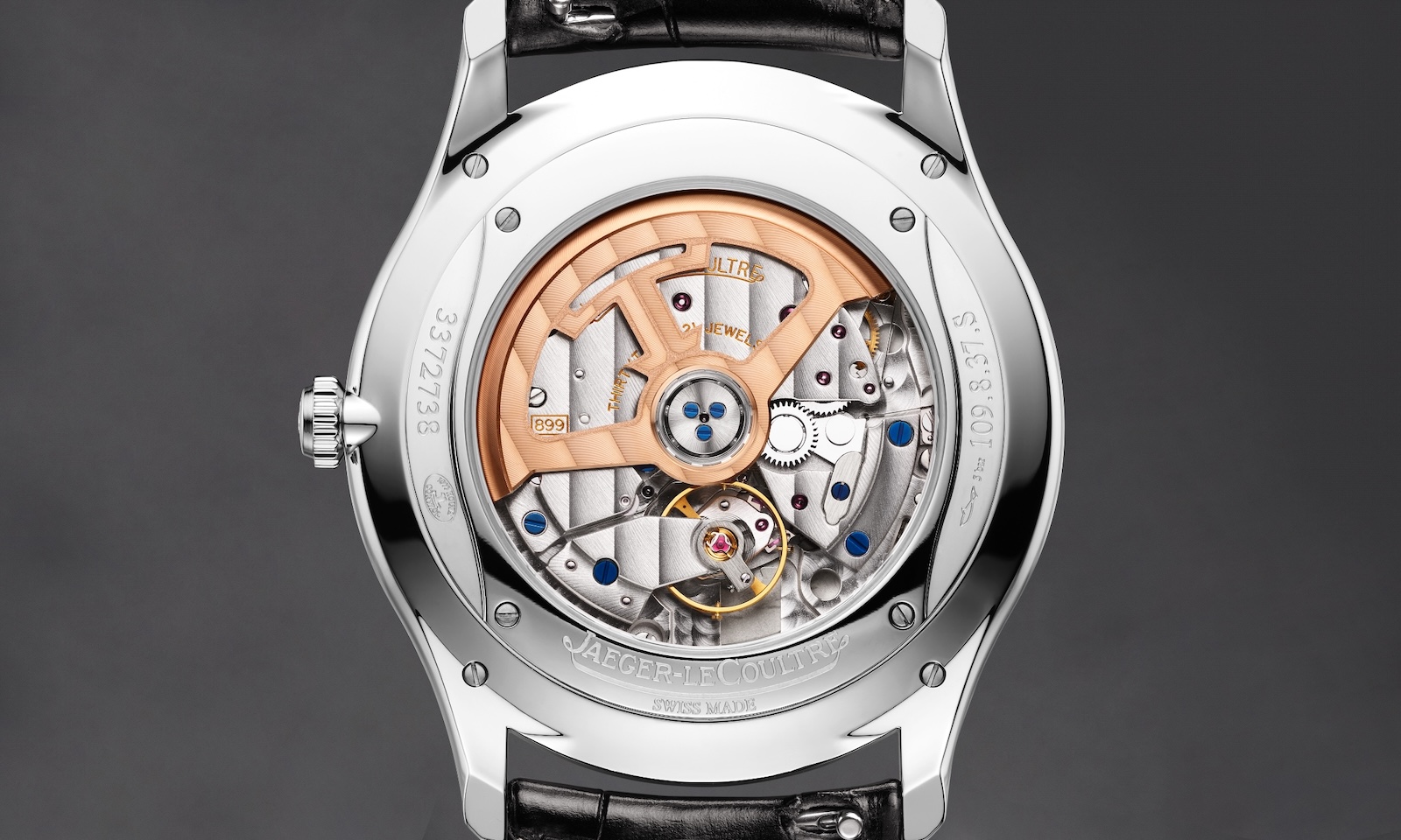 Jaeger-LeCoultre Master Ultra Thin Date Blue-Grey Dial - caseback