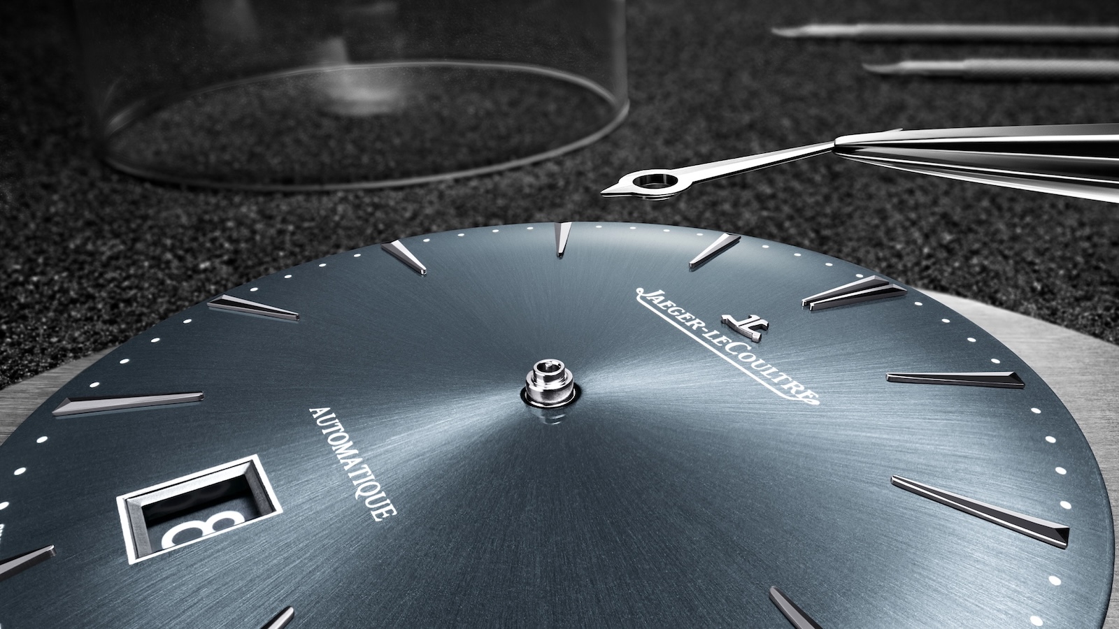 Jaeger-LeCoultre Master Ultra Thin Date Blue-Grey Dial - dial