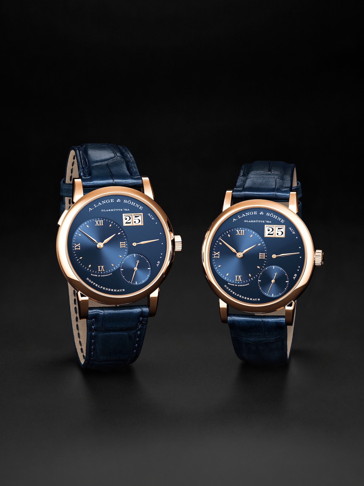 Nuevos Lange 1 de A. Lange & Shöne - Lange 1 rose gold blue duo