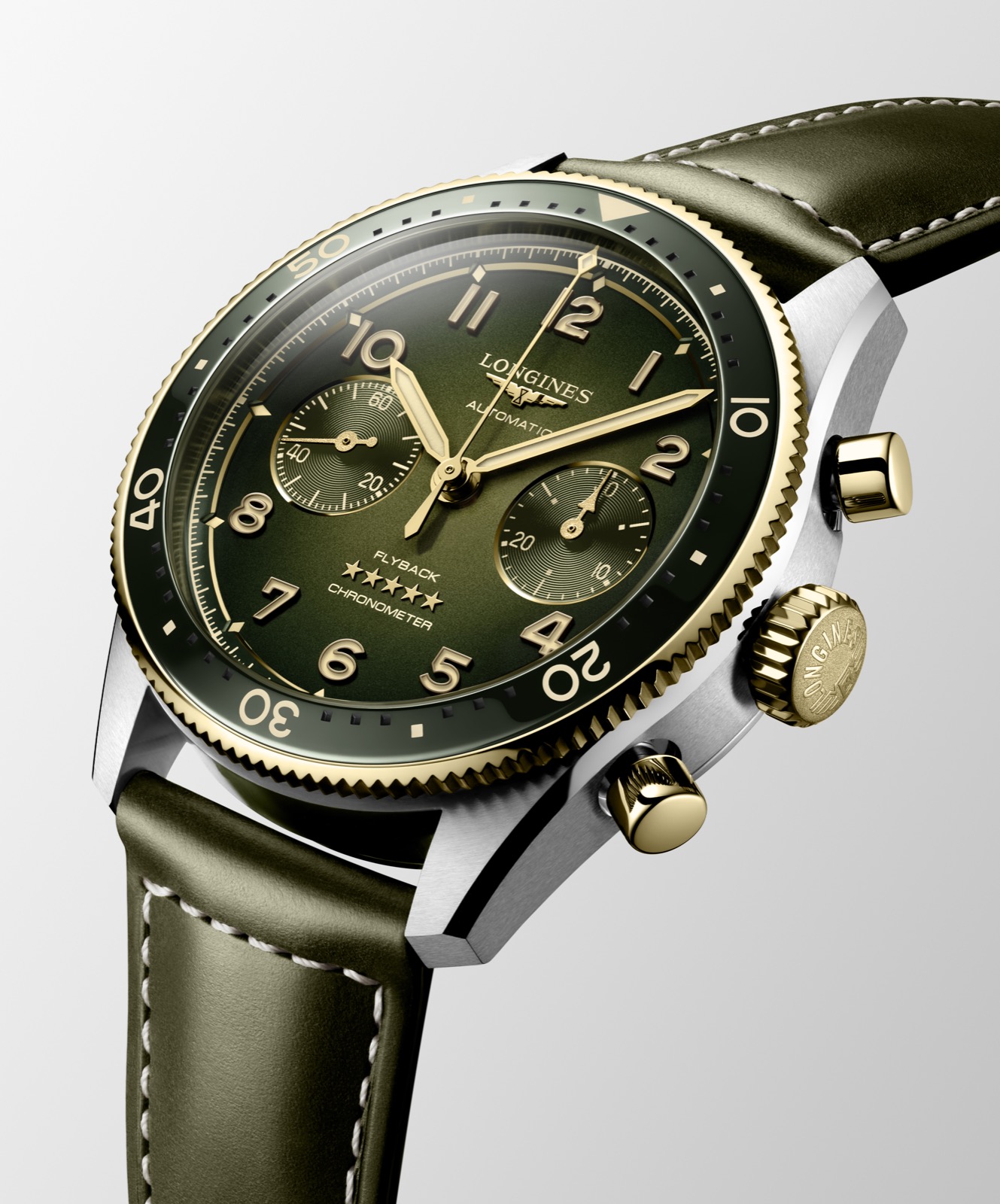 Longines Spirit Flyback en acero y oro_05