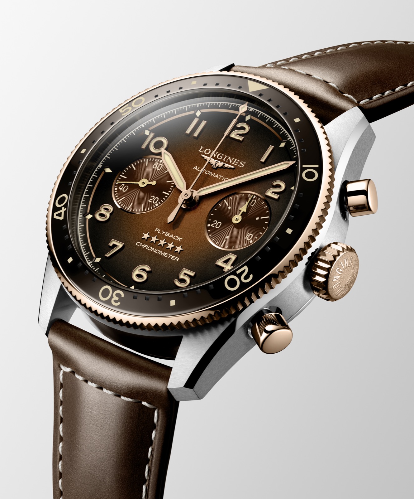 Longines Spirit Flyback en acero y oro_10
