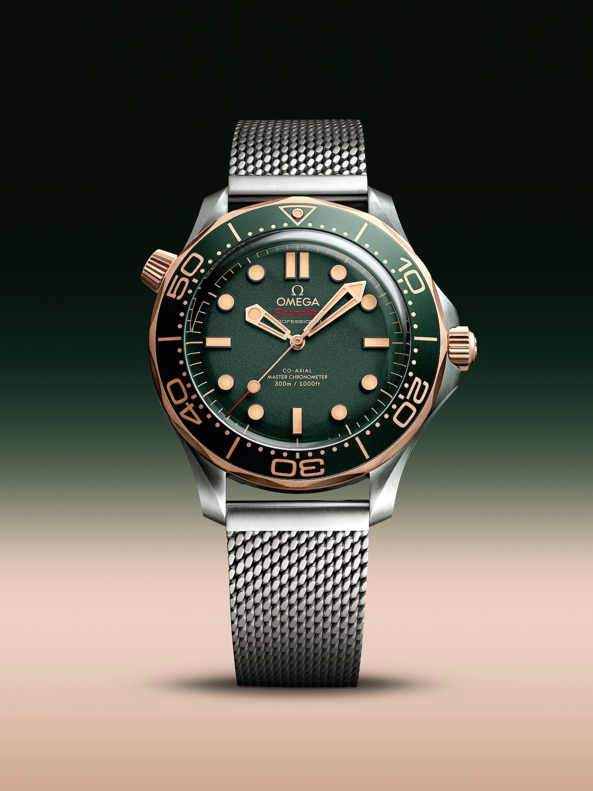 Omega Seamaster Diver 300M Titanium and Bronze Gold - front