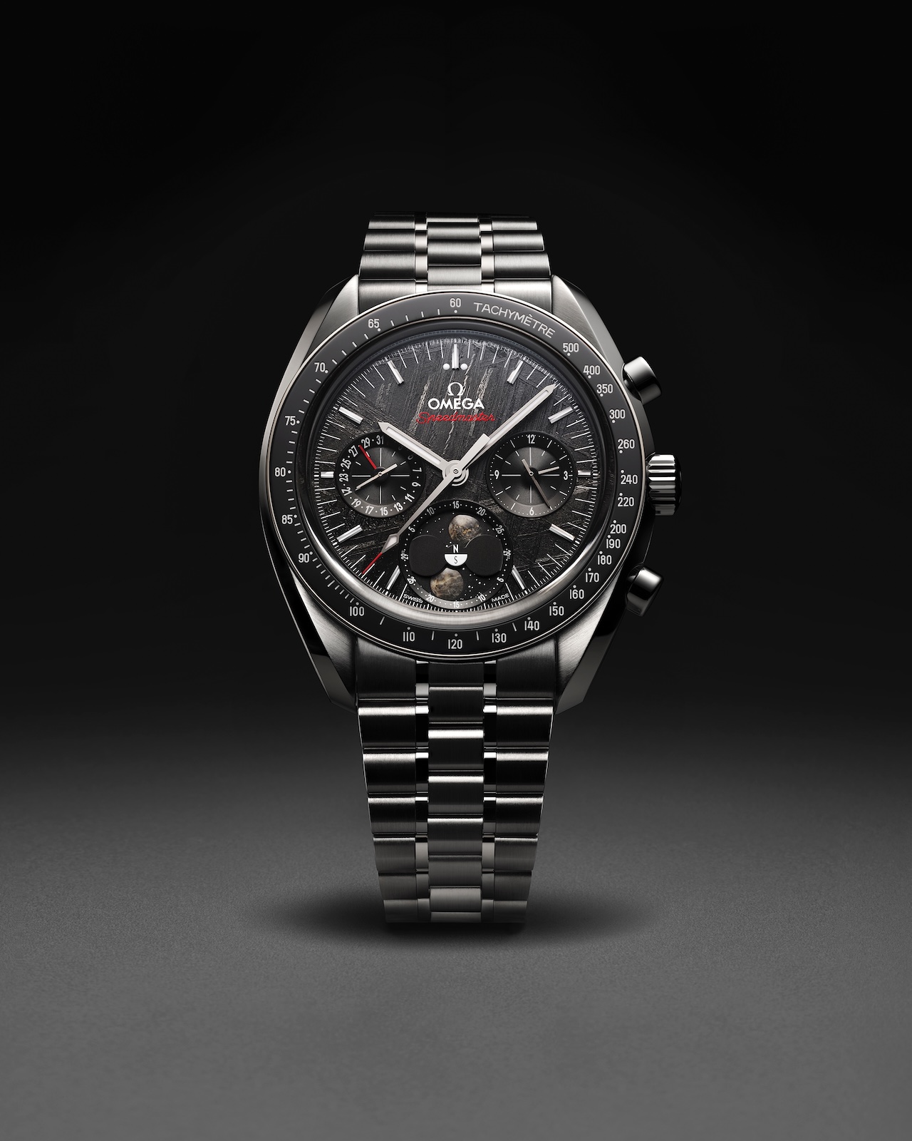 Omega Speedmaster Moonphase Meteorite - Black
