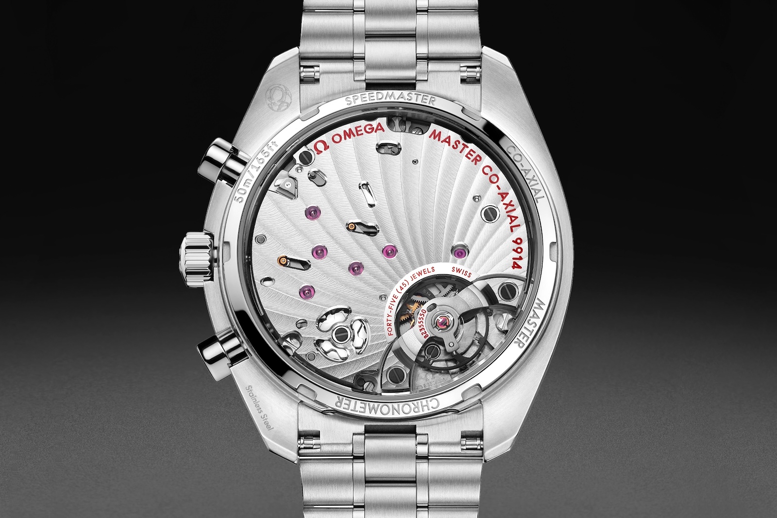 Omega Speedmaster Moonphase Meteorite - caseback
