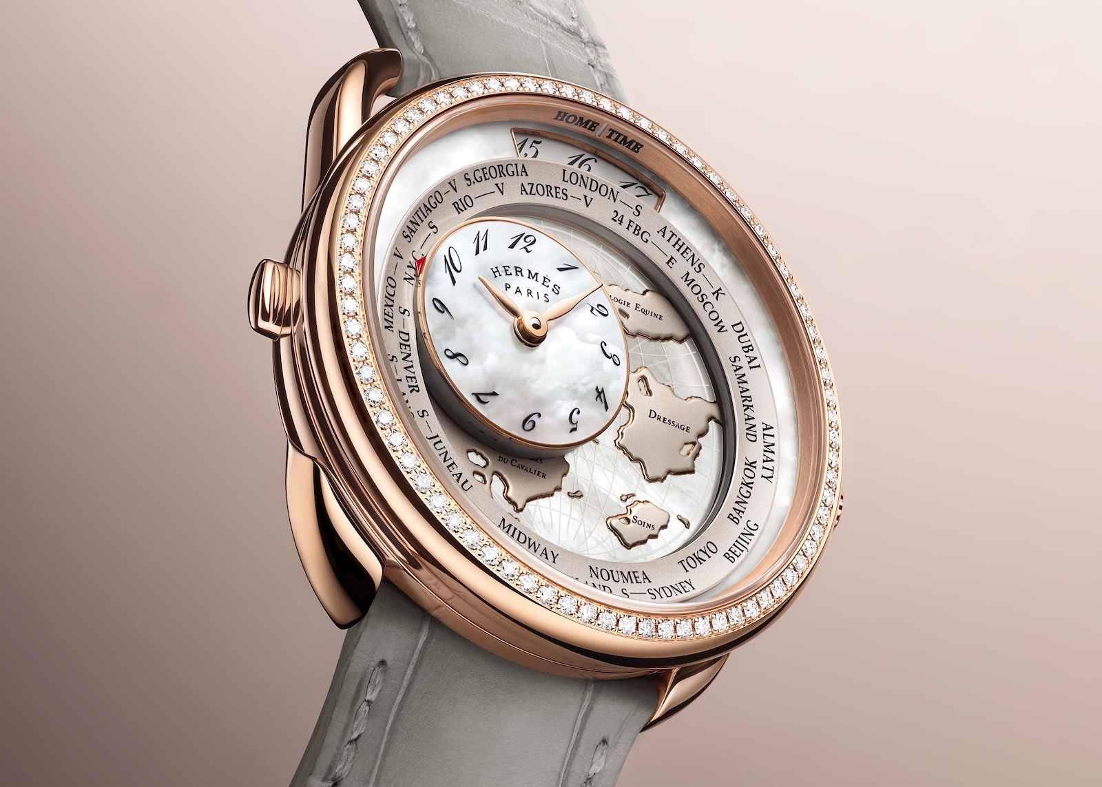 Hermès Time - Arceau L’heure de la lune Or rose et Diamants