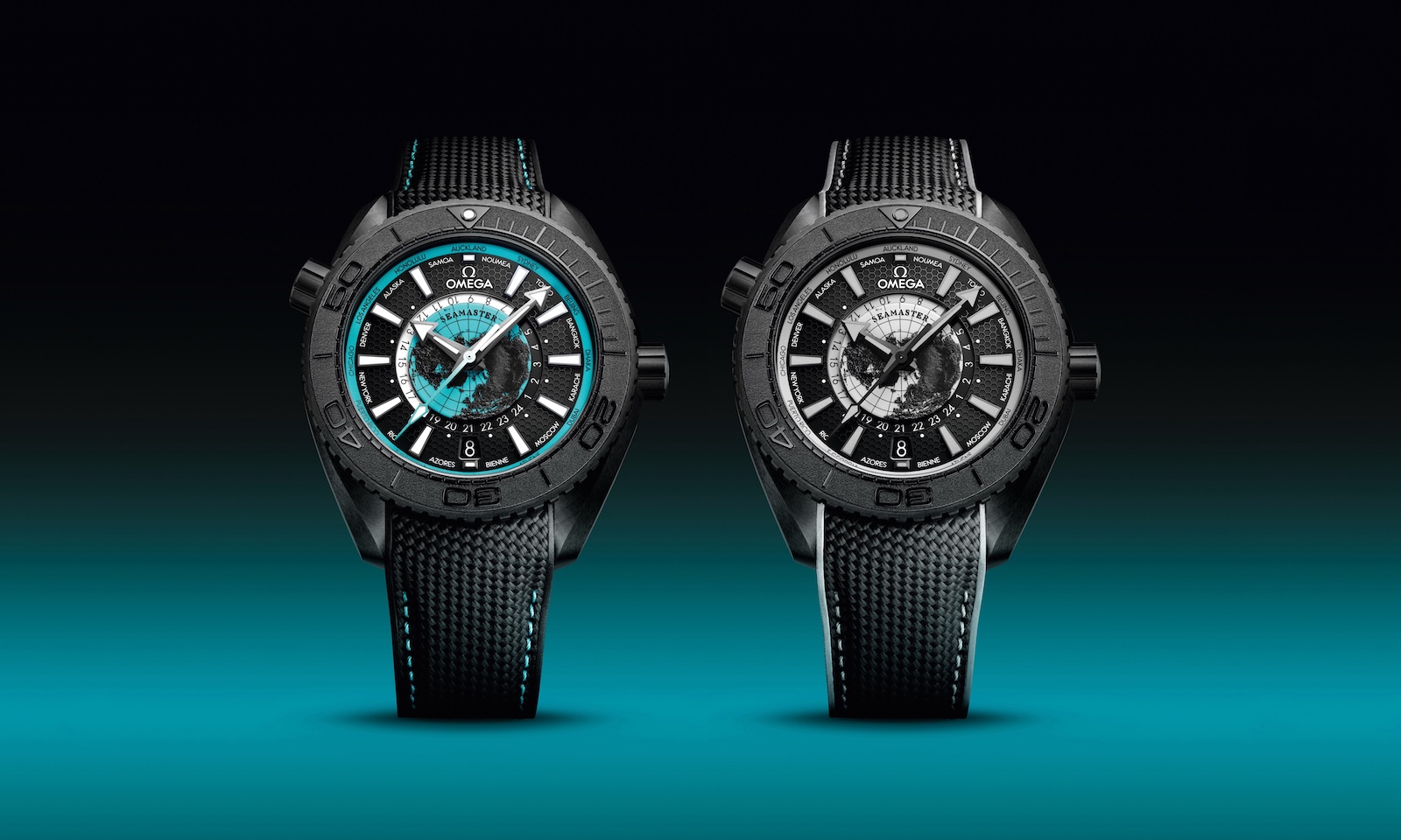 Omega Seamaster Planet Ocean Worldtimer - duo