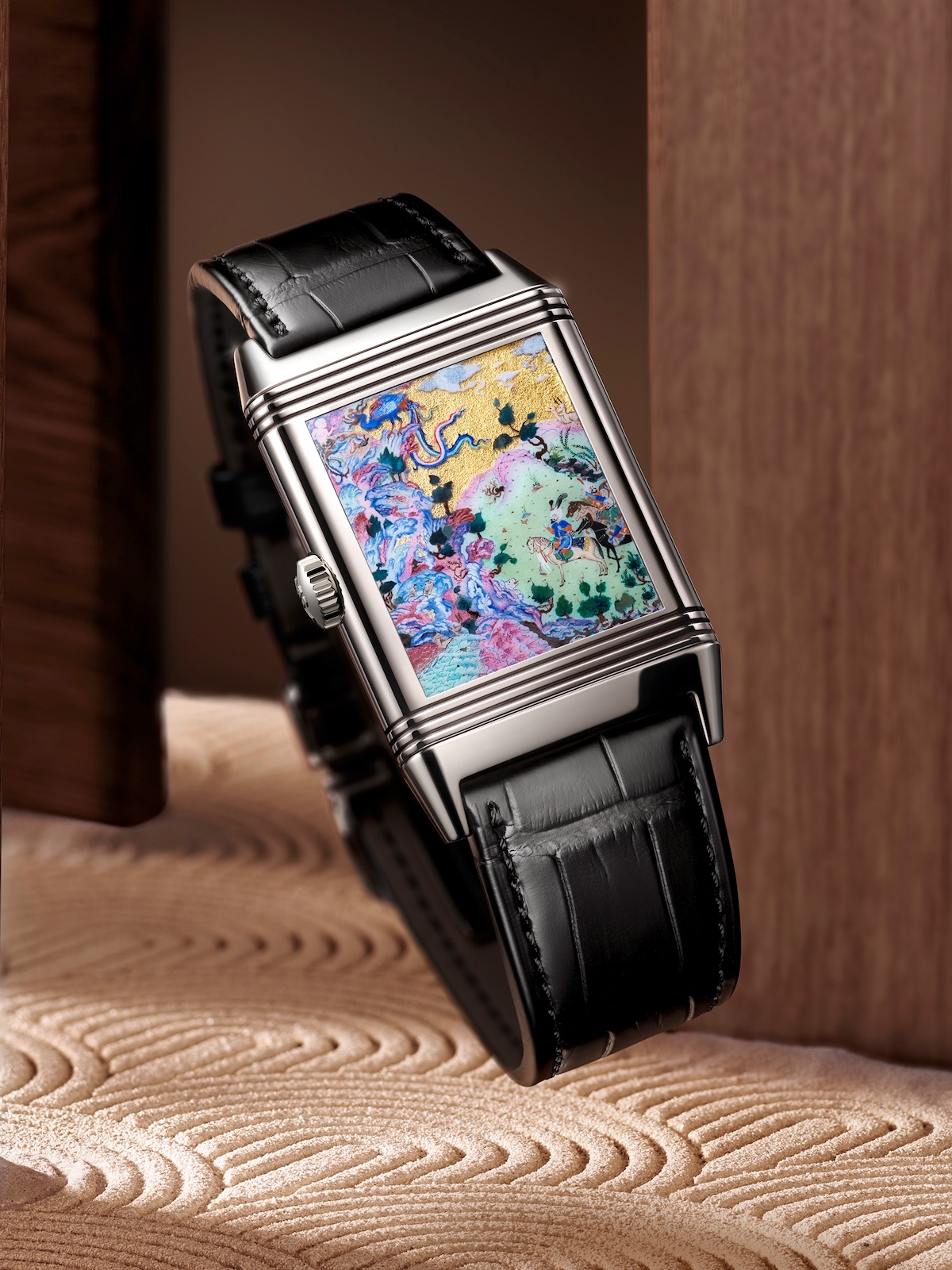 Reverso Tribute Enamel Shahnameh - Saam Comes To Mount Alburz