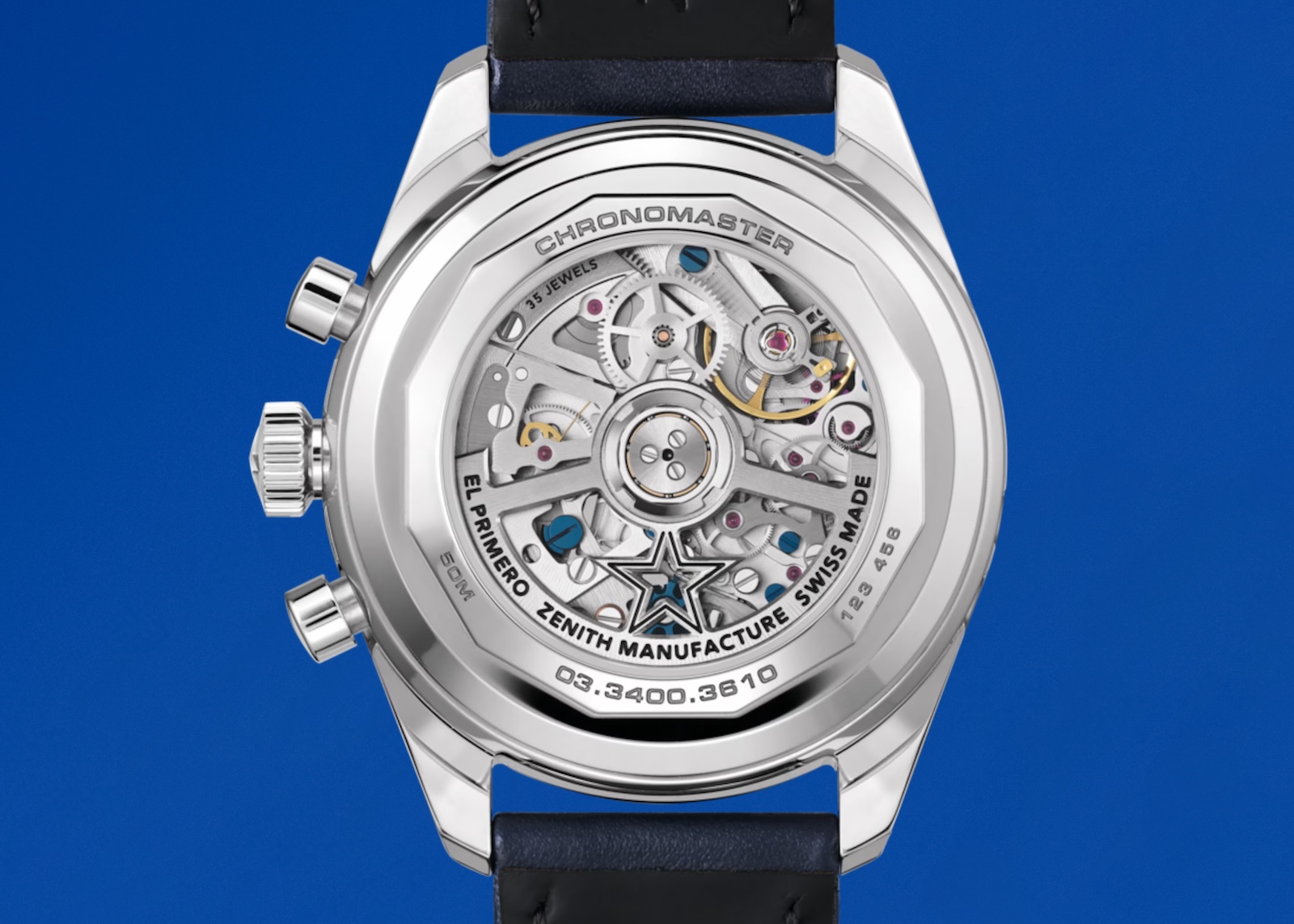 Zenith Chronomaster Original Triple Calendar Lapis Lazuli - caseback