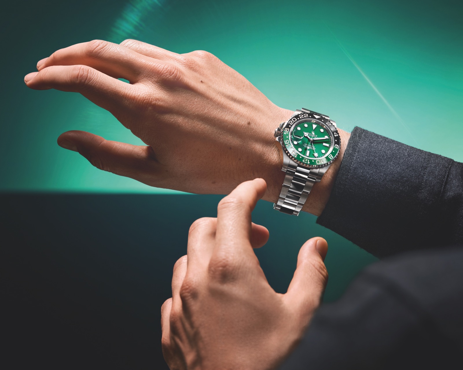 Rolex GMT-Master II Left Hand, con esfera verde_05
