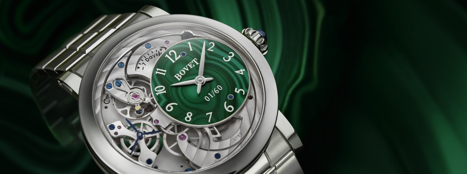 Bovet Récital 12, en malaquita y ojo de tigre