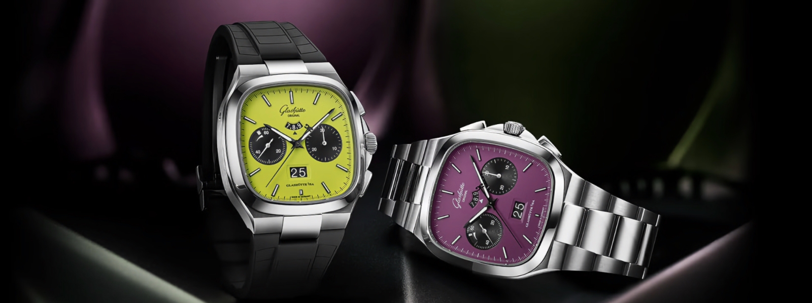 Glashütte Seventies Chronograph Panorama Date Plasma y Fusion