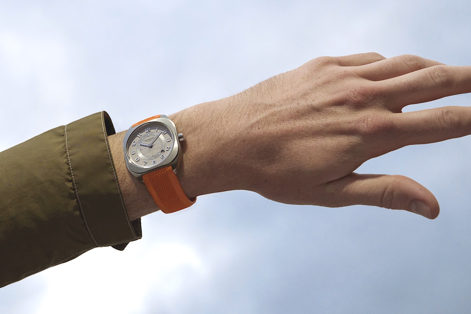 Hermes H08 titanium - caucho naranja