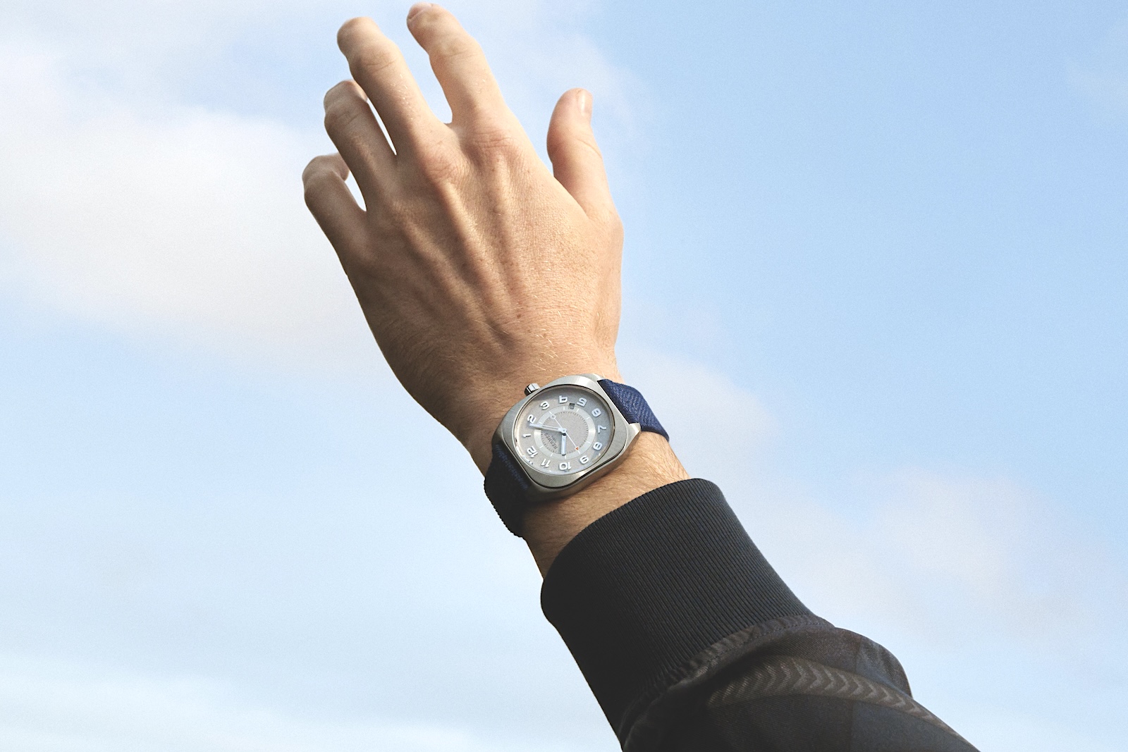 Hermes H08 titanium - tejido azul