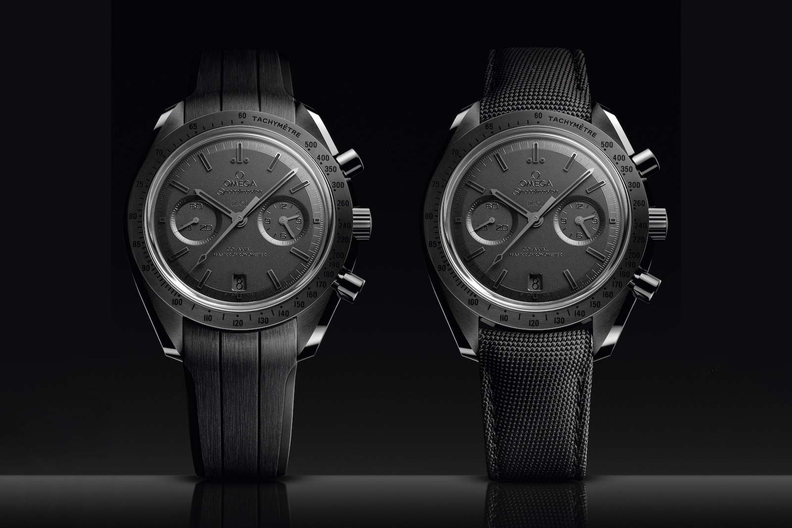 Omega Speedmaster Dark and Grey Side of the Moon - dark duo