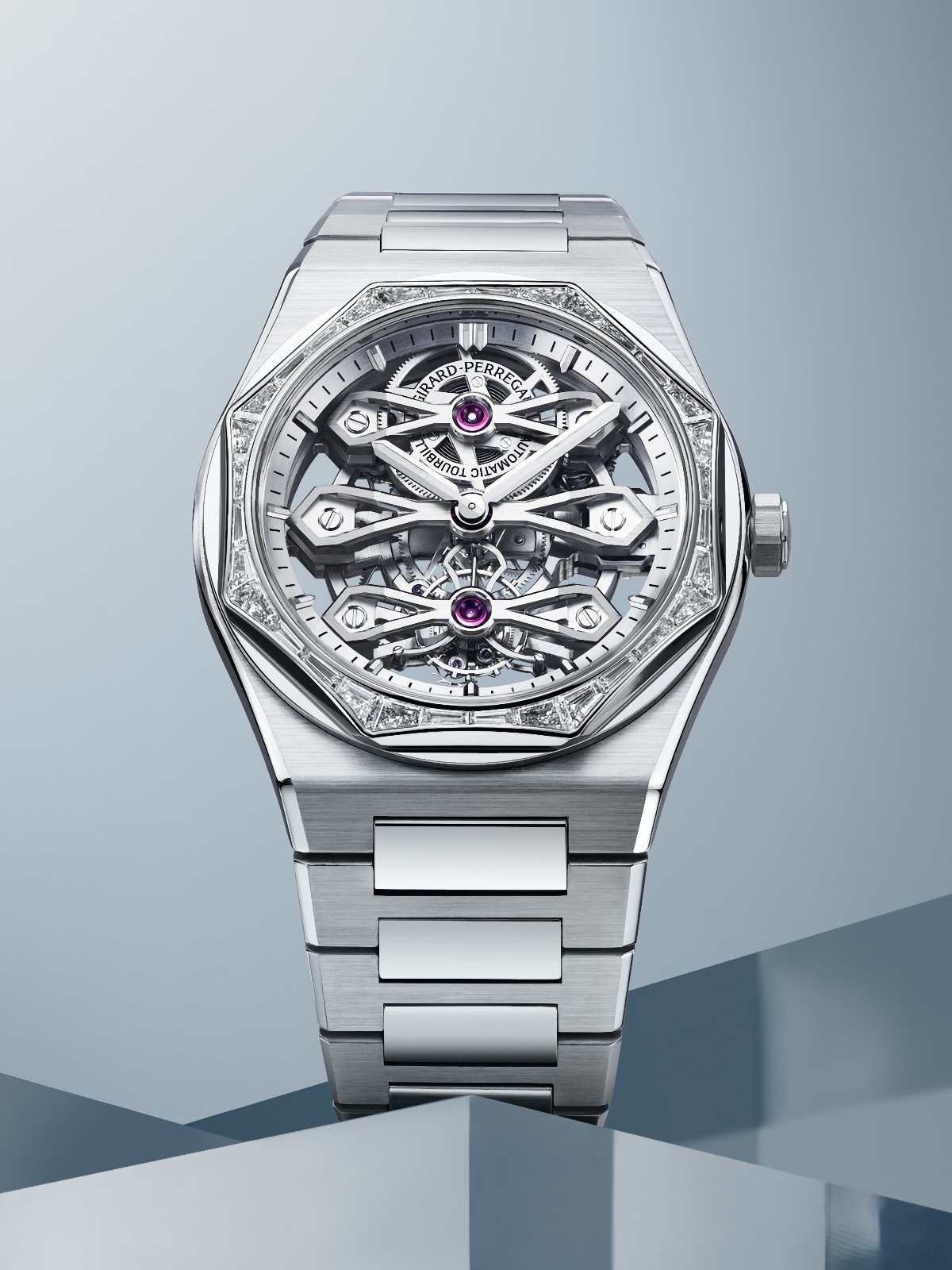 Girard-Perregaux Laureato Three Gold Bridges Diamonds_02