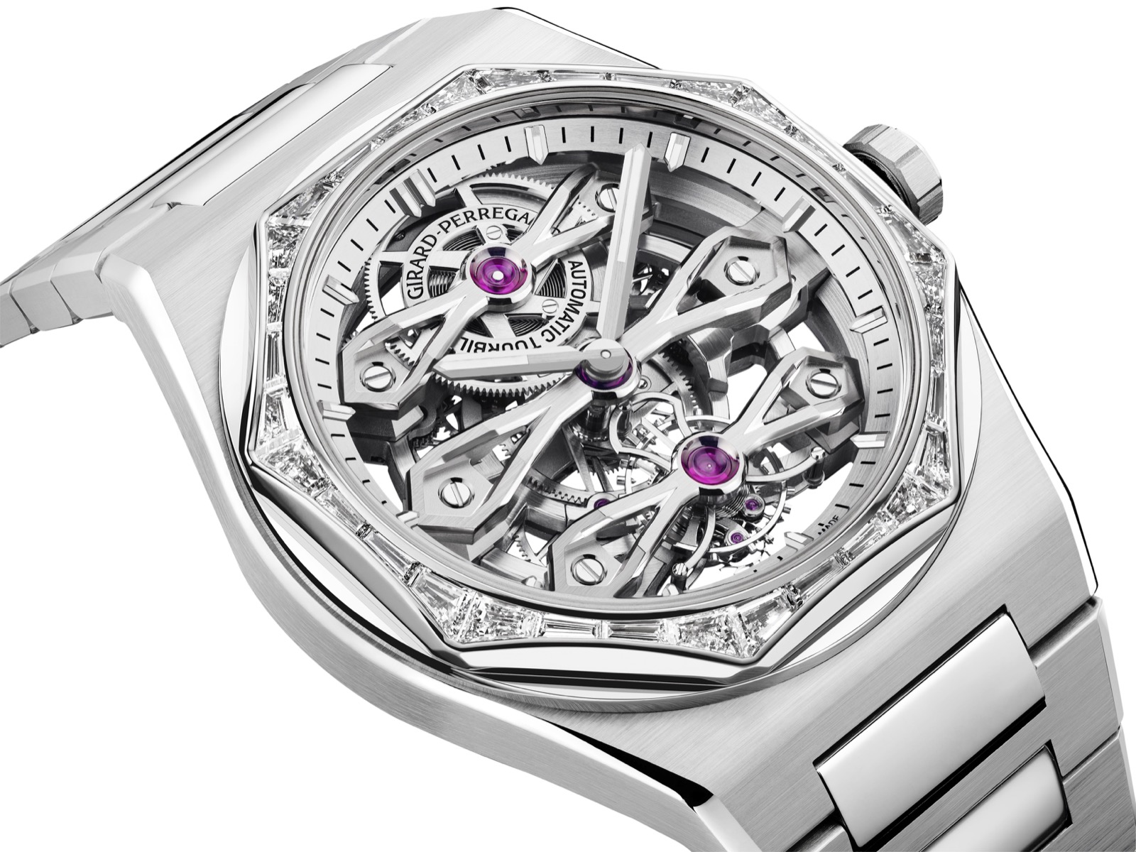 Girard-Perregaux Laureato Three Gold Bridges Diamonds_01