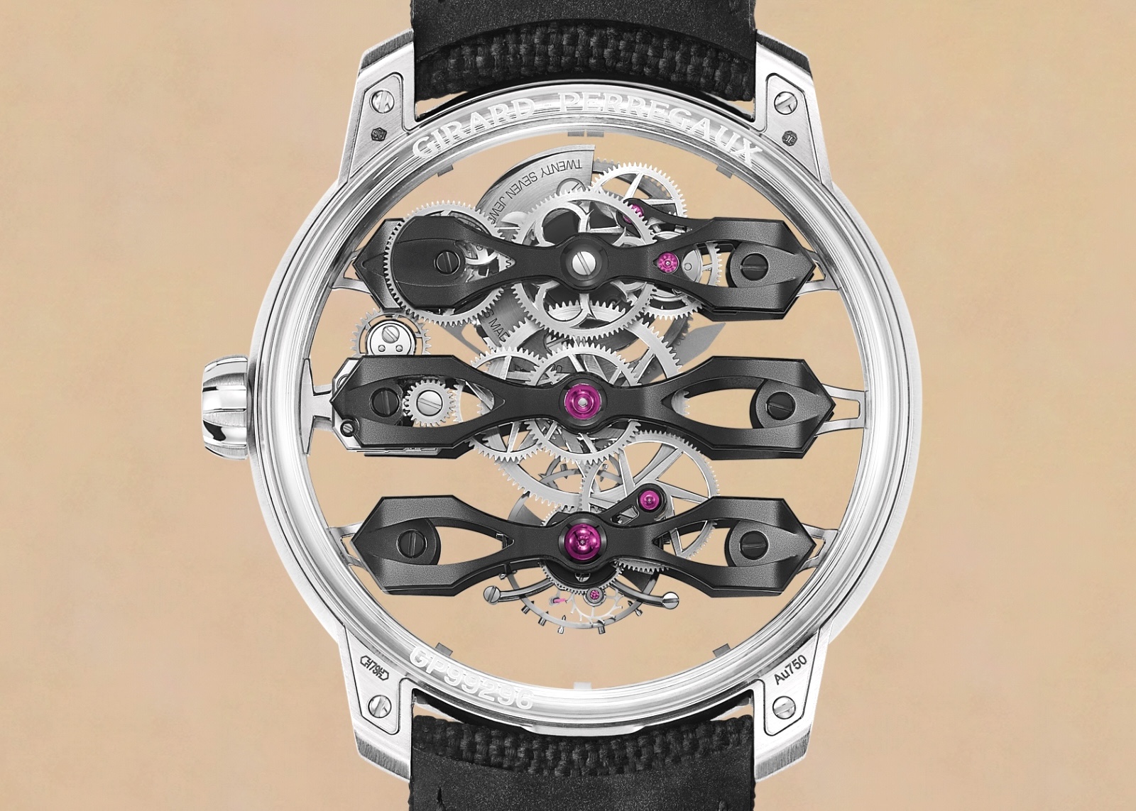 Girard-Perregaux Tourbillon with Three Flying Bridges - caseback
