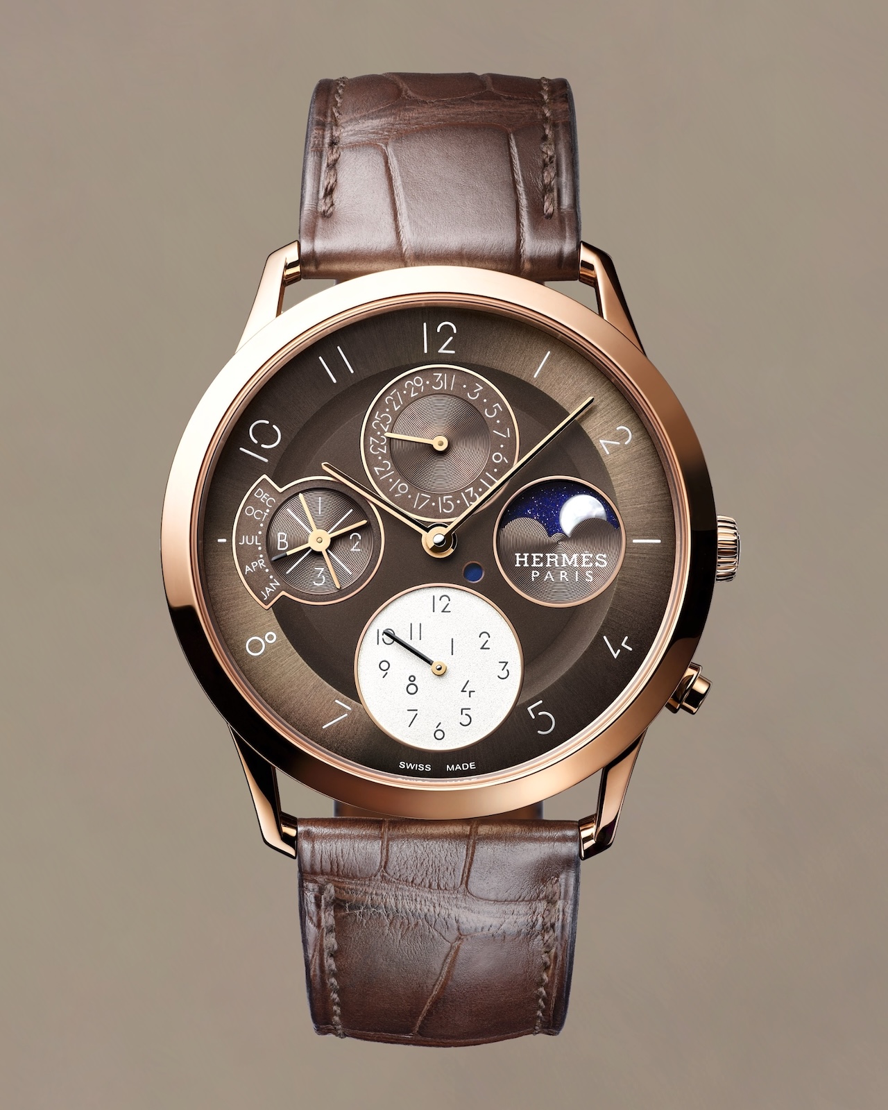 Slim d'Hermes Quantième Perpétuel - front