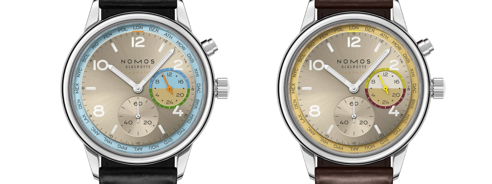 Nomos Club Sport Neomatik Worldtimer Reverie y Roam Editions