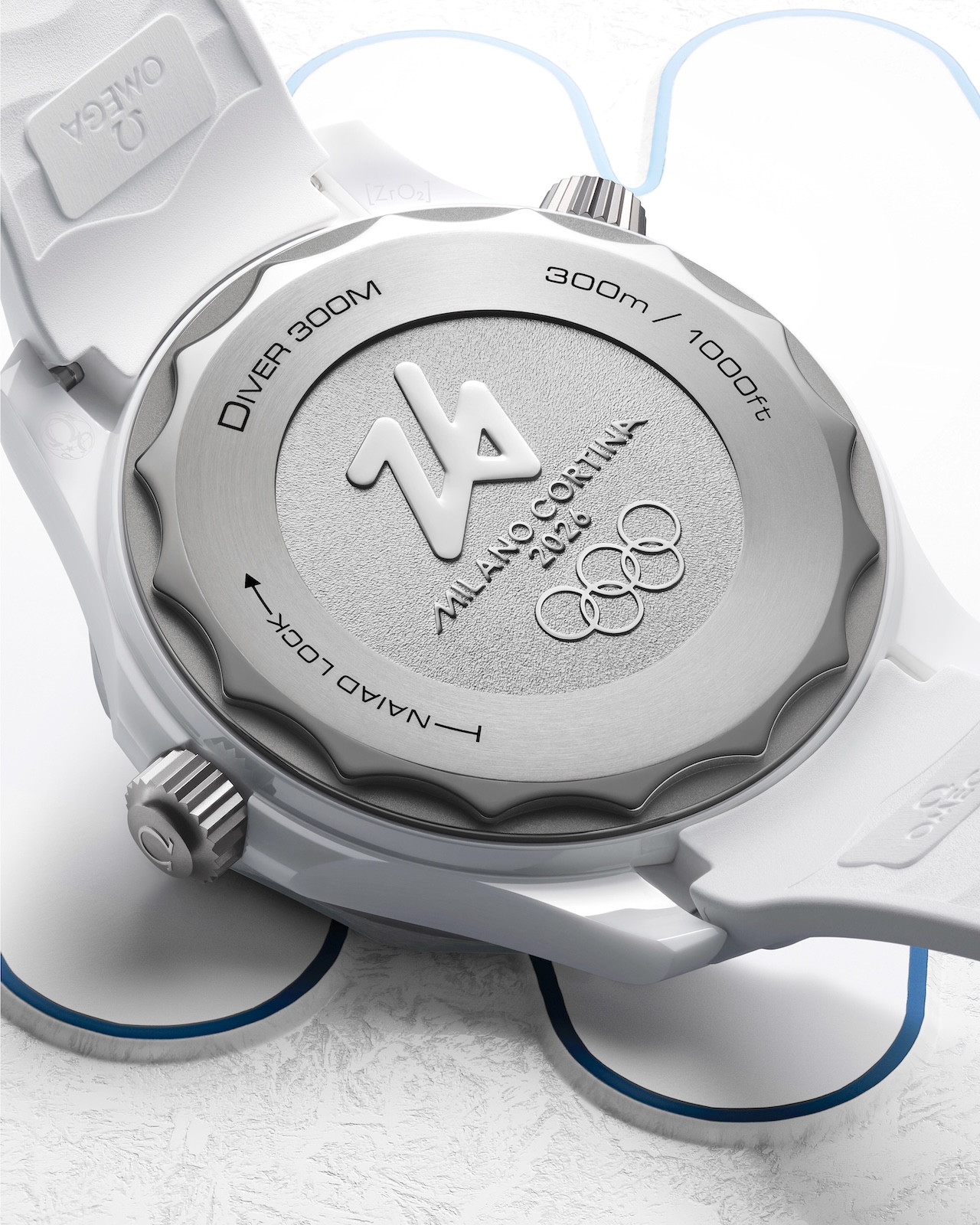 Omega Seamaster Diver 300M Milano Cortina - caseback