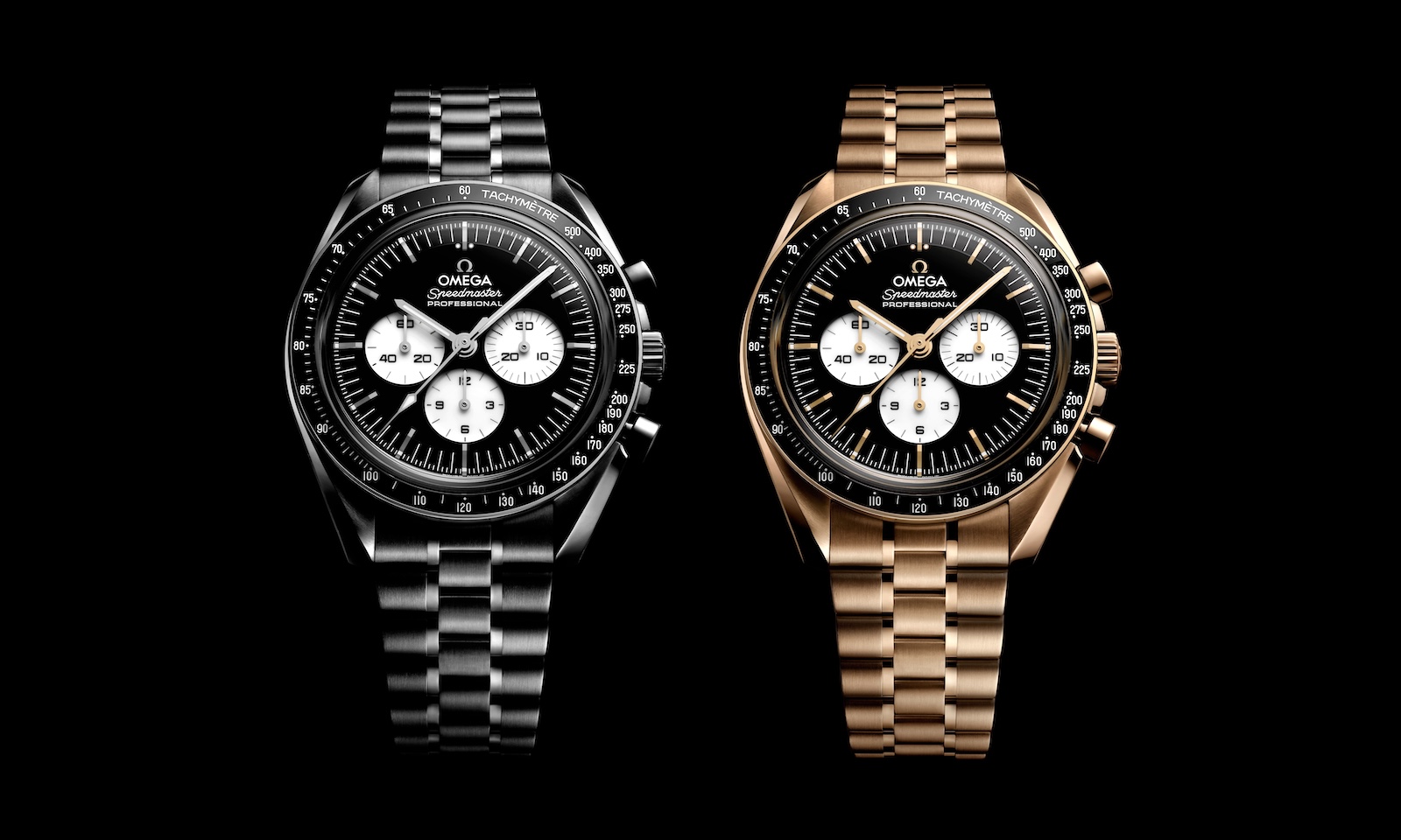 Omega Speedmaster Moonwatch Black & White - duo