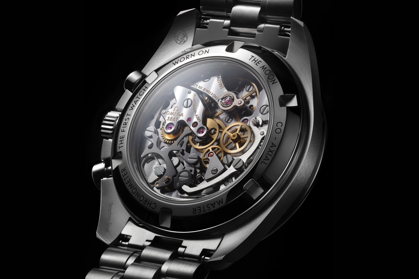Omega Speedmaster Moonwatch Black & White - steel caseback 2