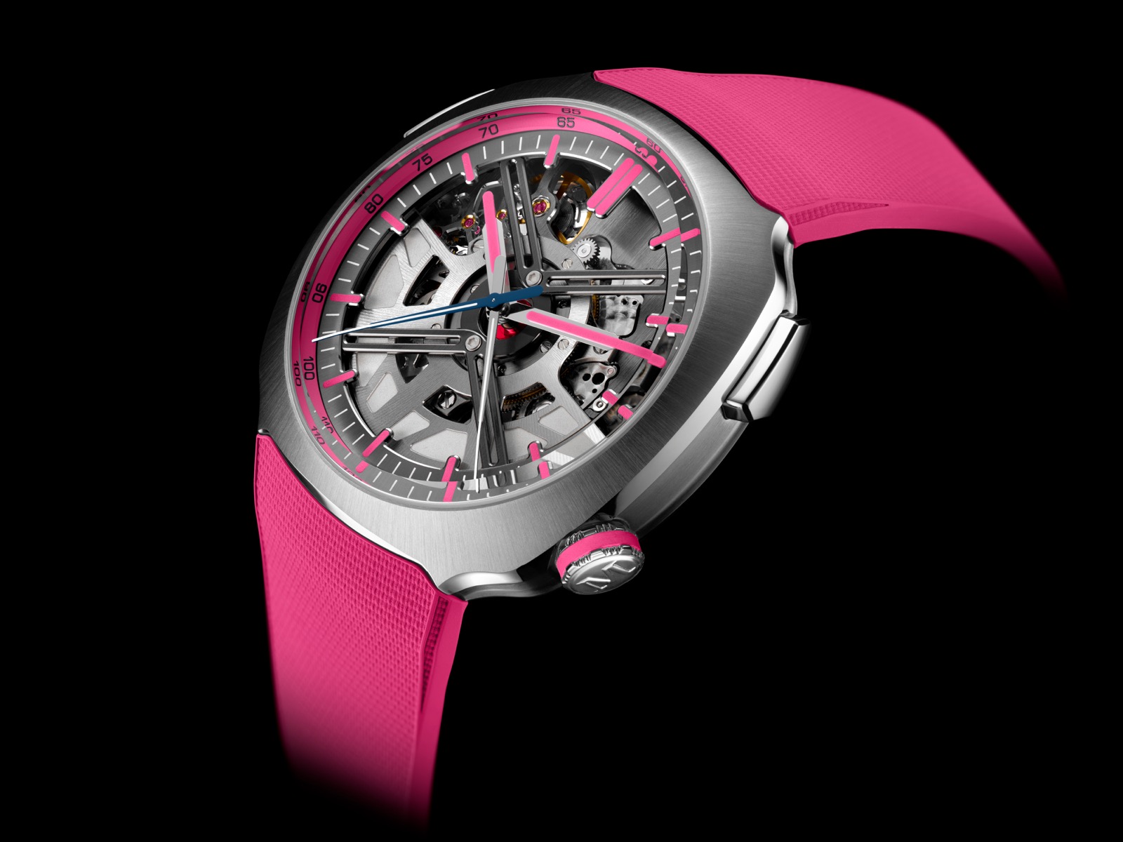 H. Moser & Cie. Streamliner Alpine Drivers & Mechanics Pink Edition-09
