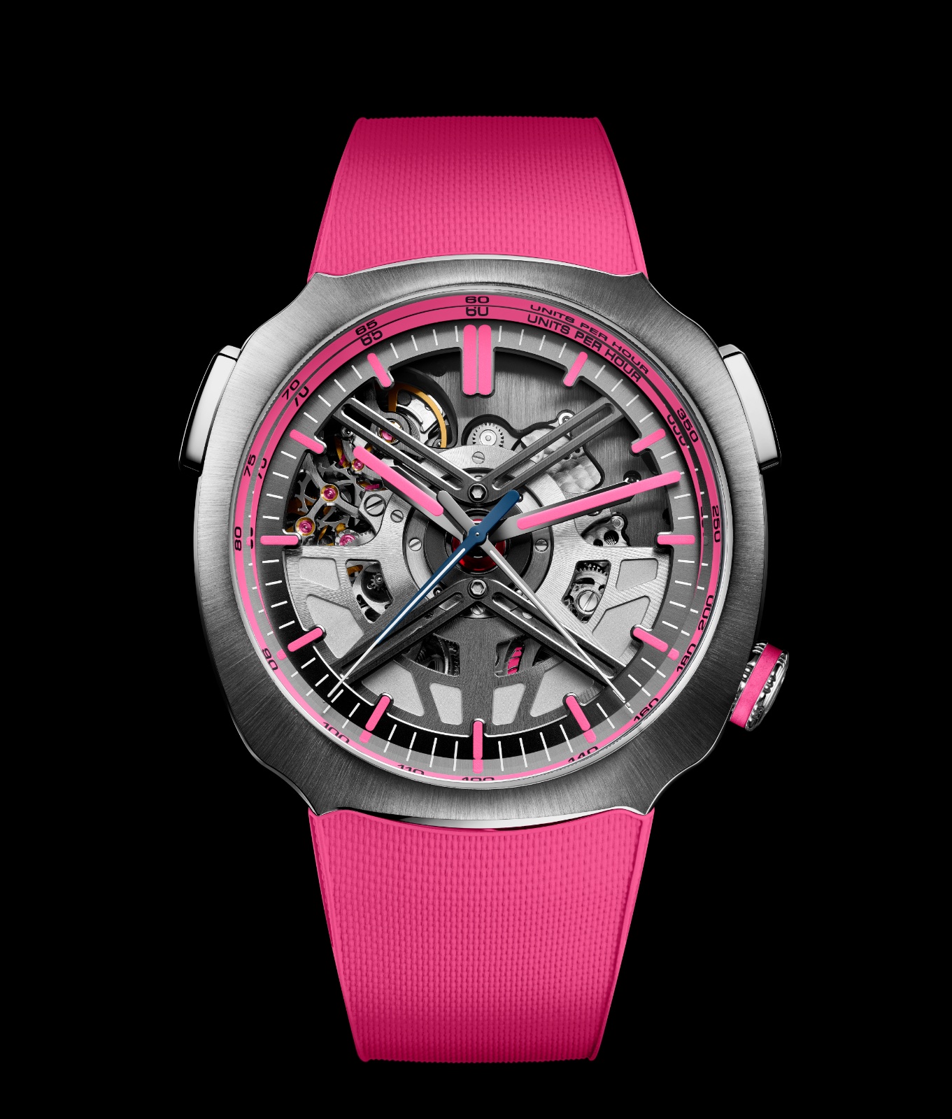 H. Moser & Cie. Streamliner Alpine Drivers & Mechanics Pink Edition-16