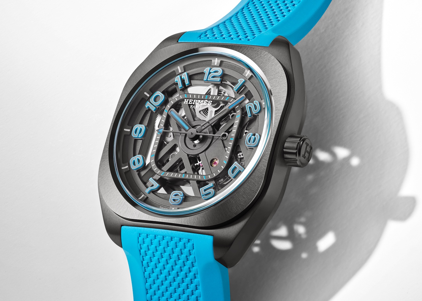 Hermès H08 Squelette - dial blue