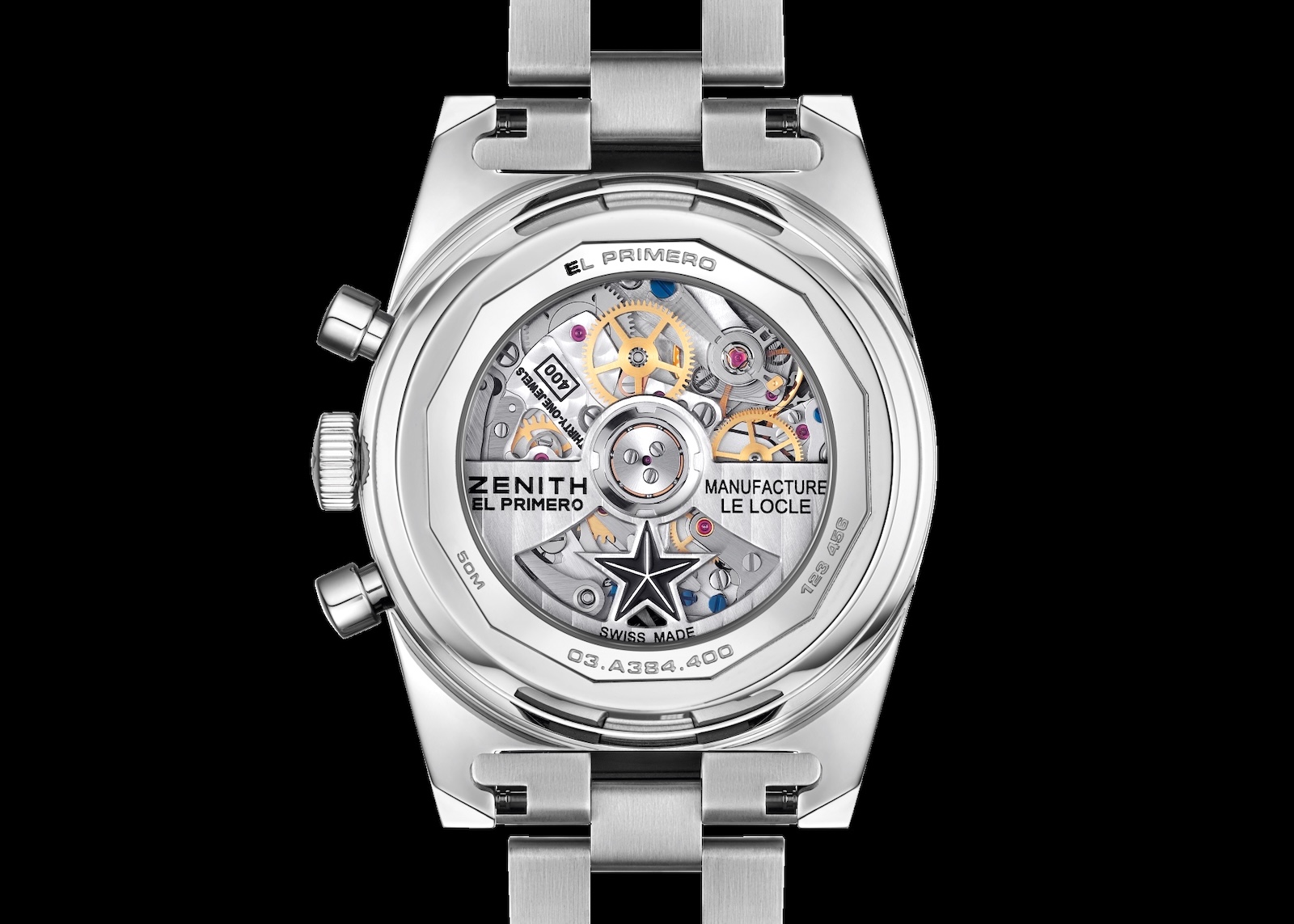 Zenith Chronomaster Revival A384 Tropical - caseback